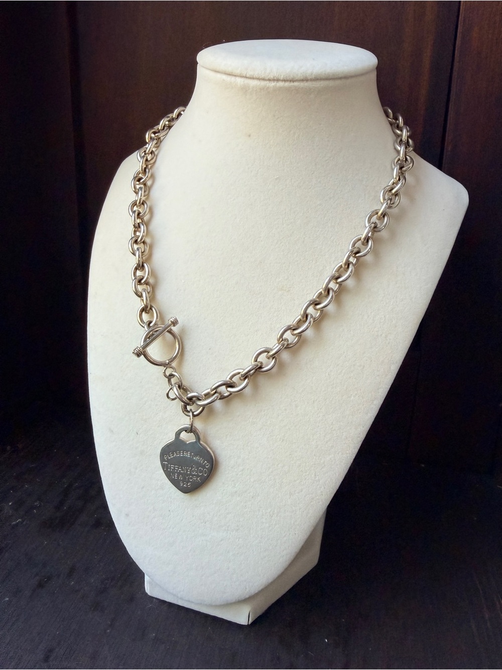 Tiffany & Co. Silver Toggle Heart Tag Necklace